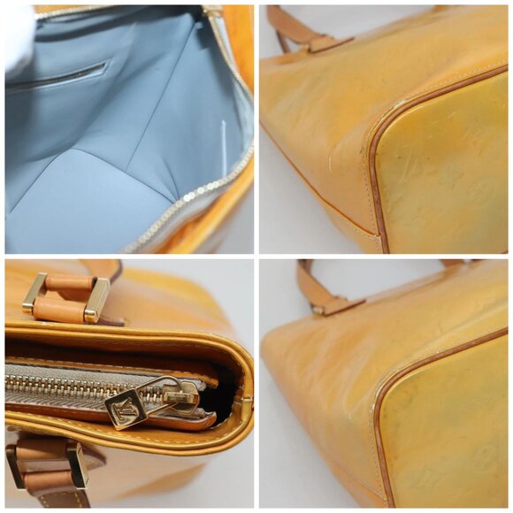 LOUIS VUITTON Monogram Vernis Houston Hand Bag Gris - Picture 12 of 16